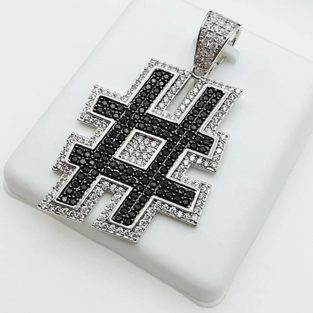 "925 Sterling Silver Plated CZ Pendant, INUS1BR281